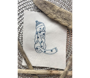 Stickdatei - Schneemann Alphabet Buchstabe L